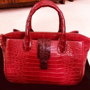 Classic Large Nancy Gonzalez Red Cristina Crocodile Tote Bag $3,750